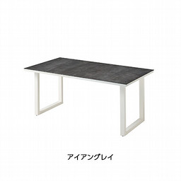 セラミックダイニングテーブル（スクエア脚タイプ）　脚カラー：ホワイト