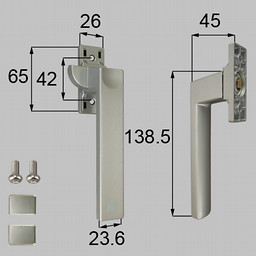 LIXIL・トステム 開きハンドル（右用） 窓（サッシ）部品 [BCP501AR ×1 BI123A×2]