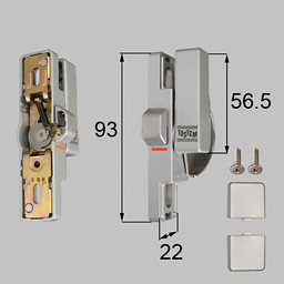 LIXIL・トステム クレセント小（右用）[防火仕様] 窓（サッシ）部品(鍵・錠)[BZC13BR×1 BI39A×2]