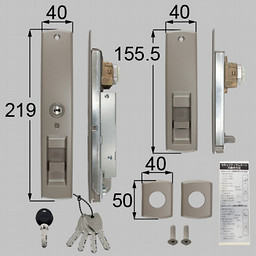 LIXIL・トステム シリンダーセット（ＤＮセキュ仕様・袖付２枚引） 玄関引戸部品 [Z-1A2-DKDJ]