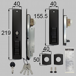 LIXIL・トステム シリンダーセット（ＤＮセキュ仕様・袖付２枚引） 玄関引戸部品 [Z-1A3-DKDJ]