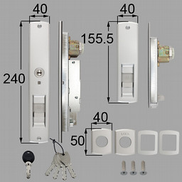 LIXIL・トステム シリンダーセット（ＤＮ・シャッター付） 玄関引戸部品 [Z-1A4-DLDR]